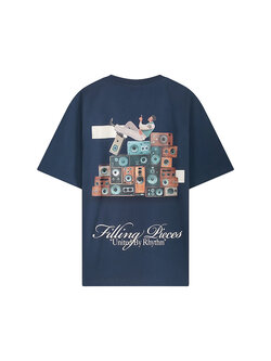 Filling Pieces Speaker Wall Tee navy