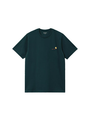 Carhartt WIP S/S American Script Deep Lagoon