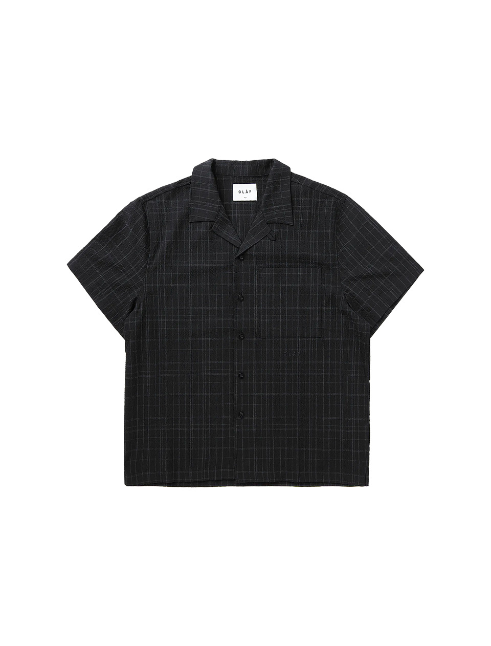 OLAF Fine Check Camp Shirt Black