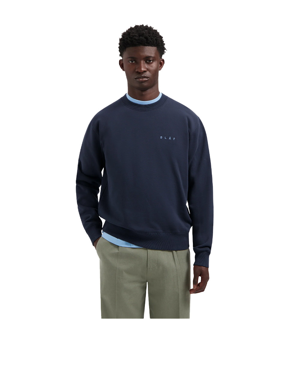 OLAF Lined Face Crewneck Navy