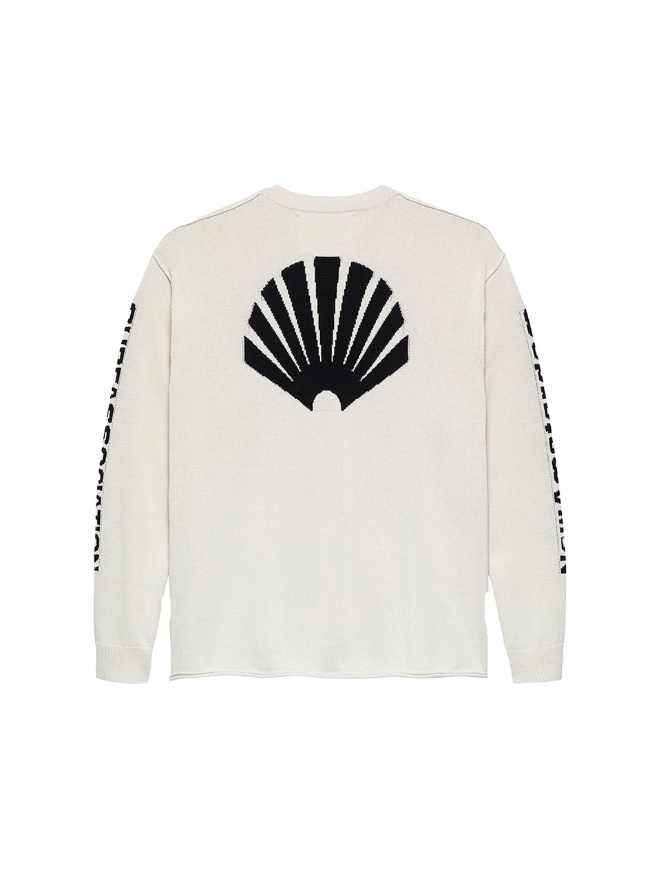 New Amsterdam Surf Association Knitted Logo Longsleeve Ecru Black