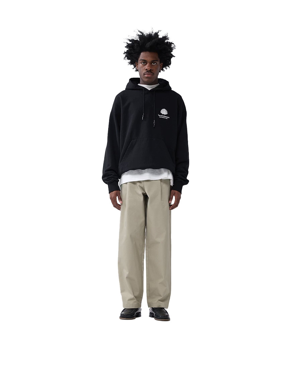 New Amsterdam Surf Association Logo Hoodie Black White