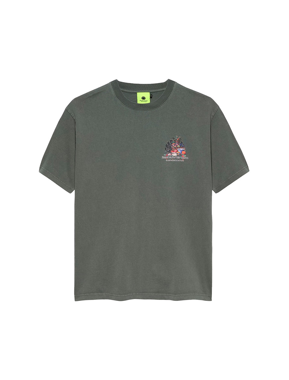 New Amsterdam Surf Association Buffet Tee Shark Green