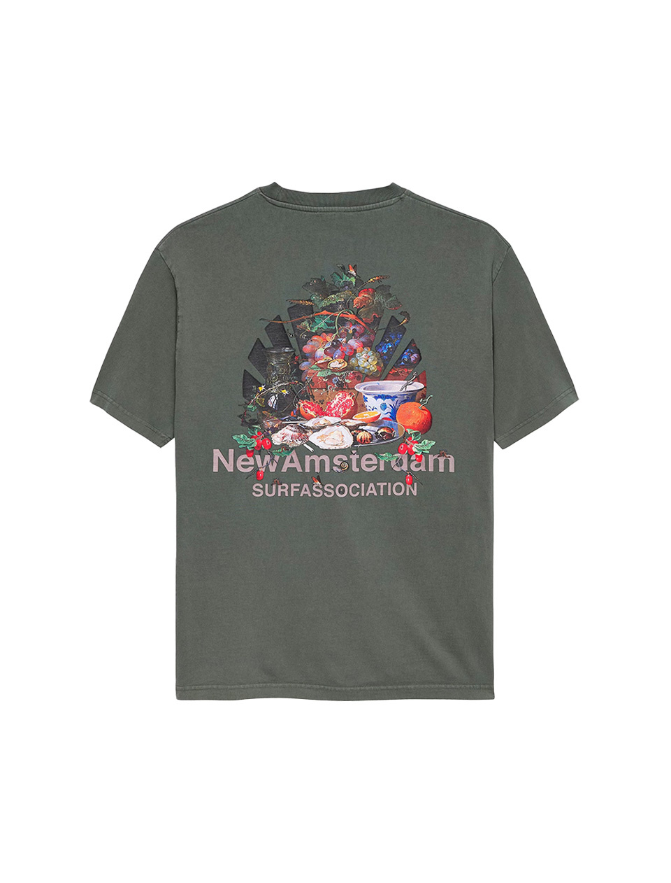 New Amsterdam Surf Association Buffet Tee Shark Green