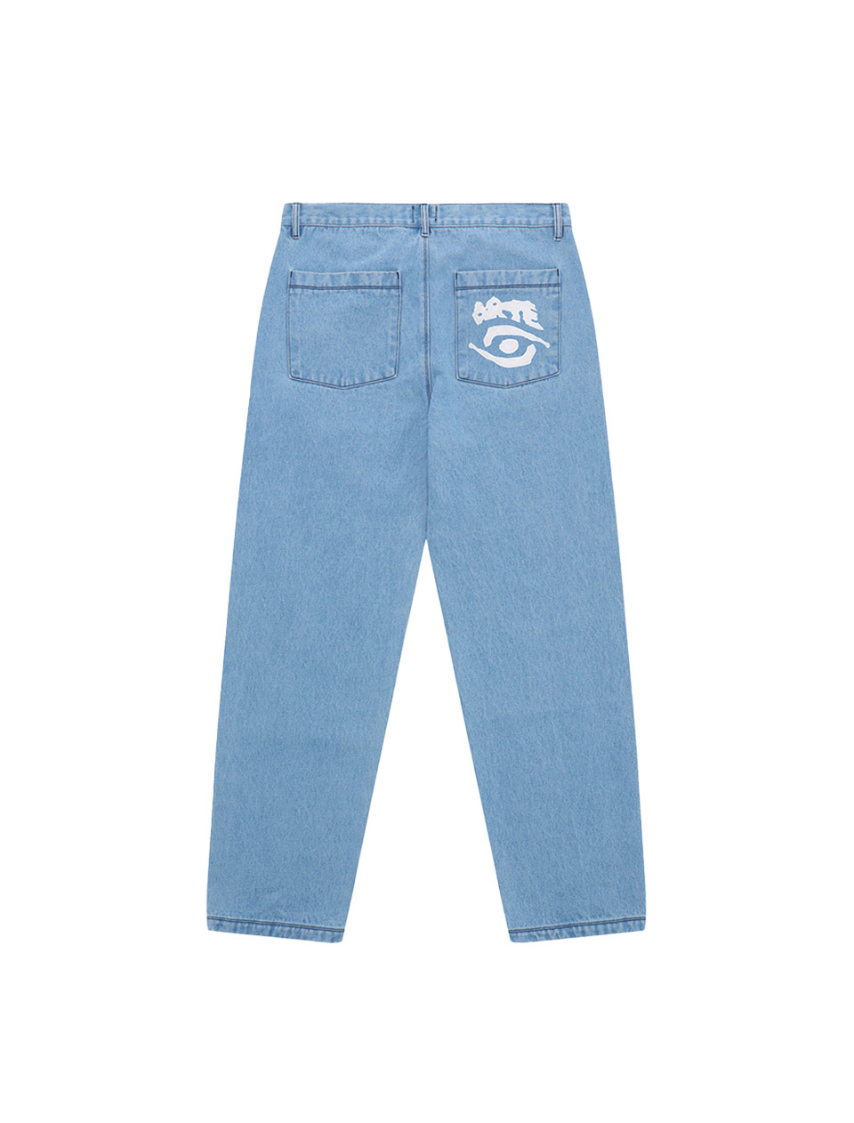Arte Antwerp Back Pocket Graphic Pants Denim Blue Bleach