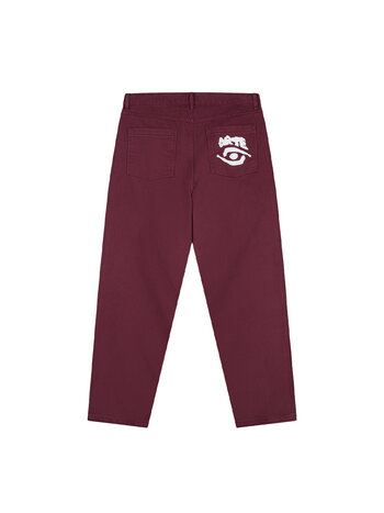 Arte Antwerp Back Pocket Graphic Pants Bordeaux