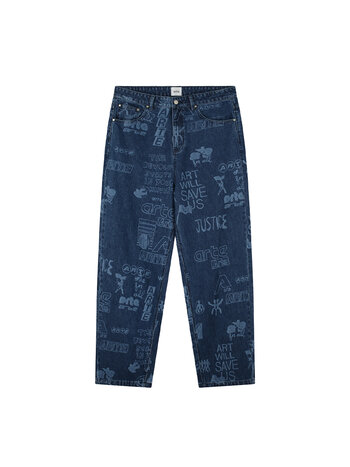 Arte Antwerp Art Saves Pants Denim Blue Bleach
