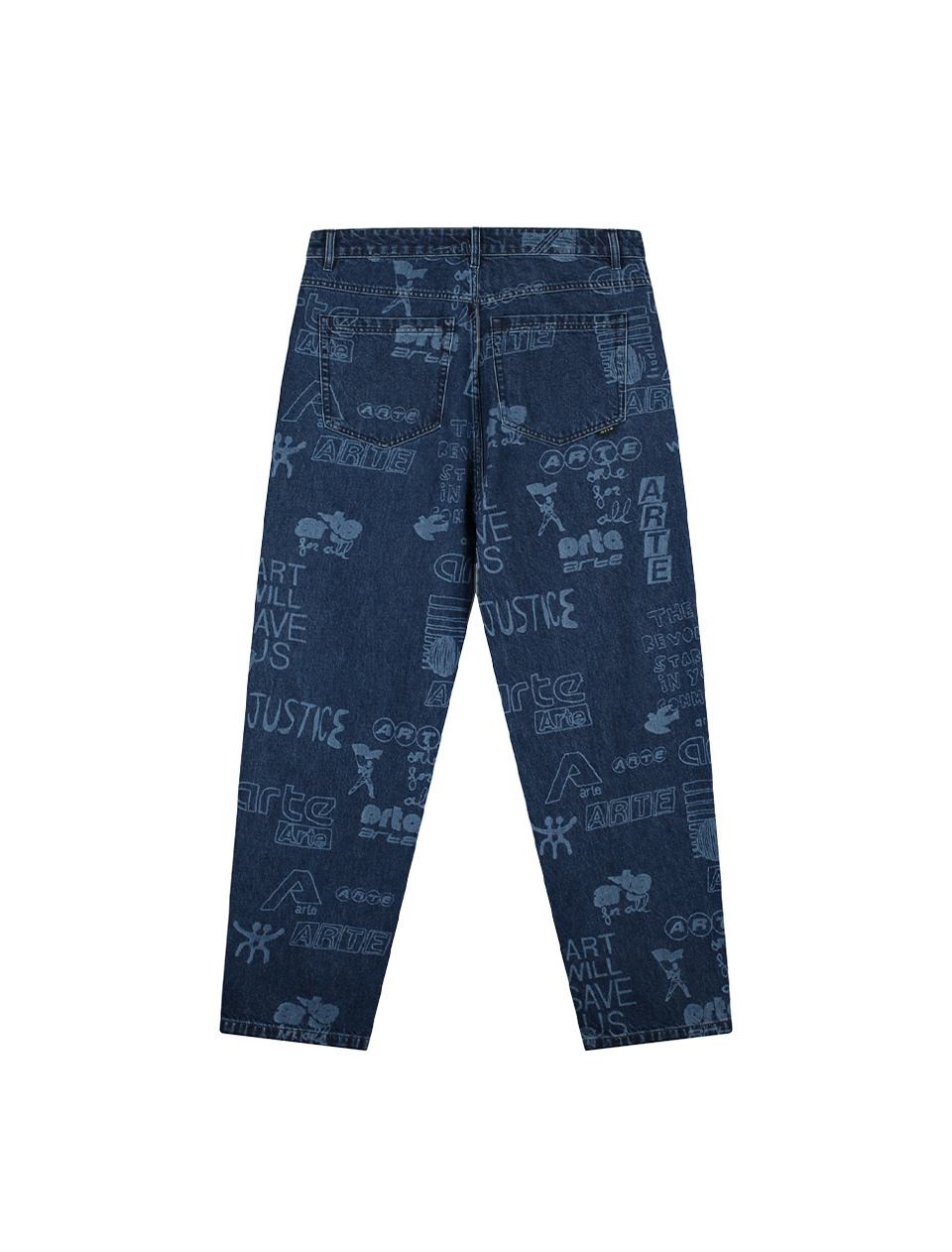 Arte Antwerp Art Saves Pants Denim Blue Bleach