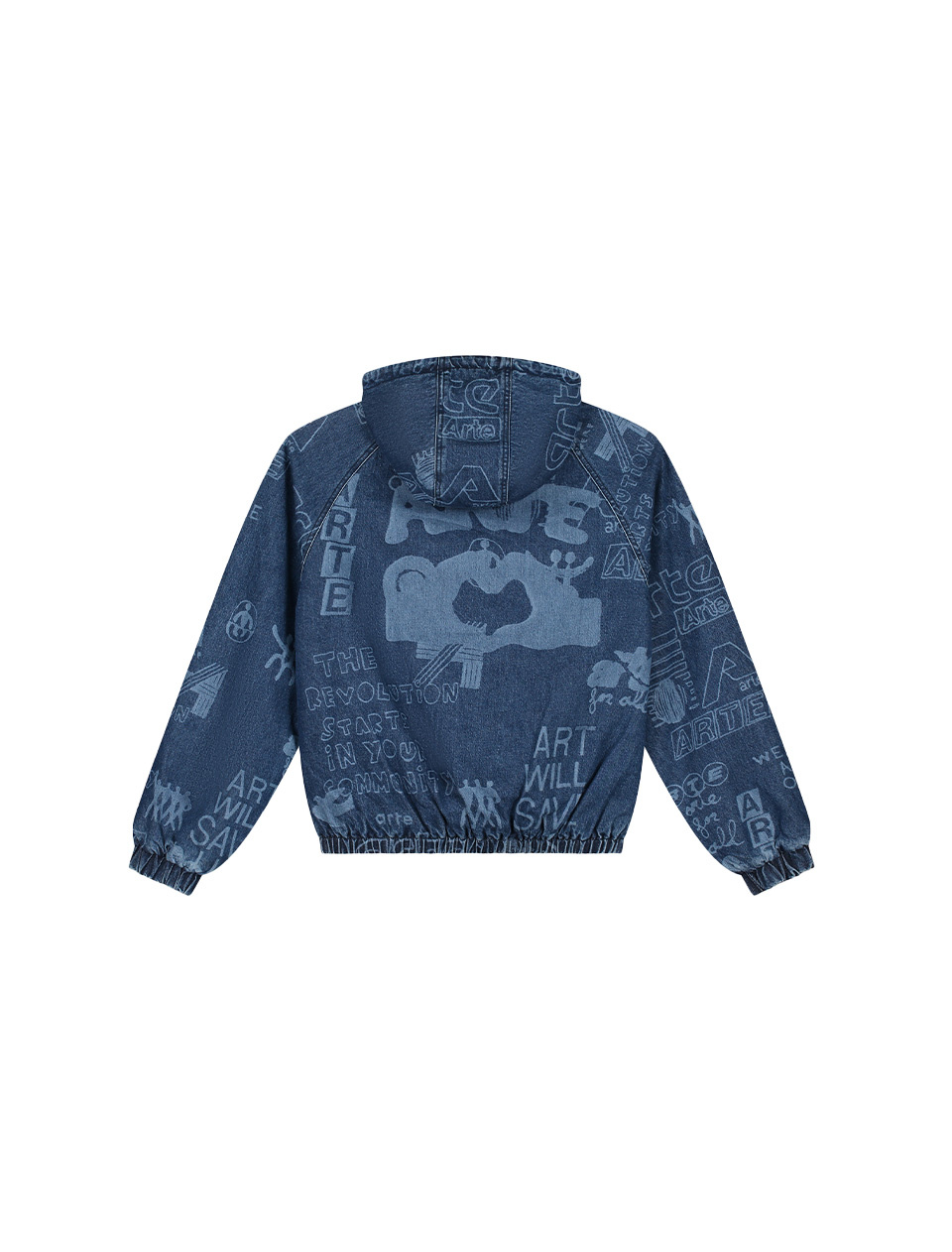 Arte Antwerp Art Saves Jacket Denim Blue Bleach