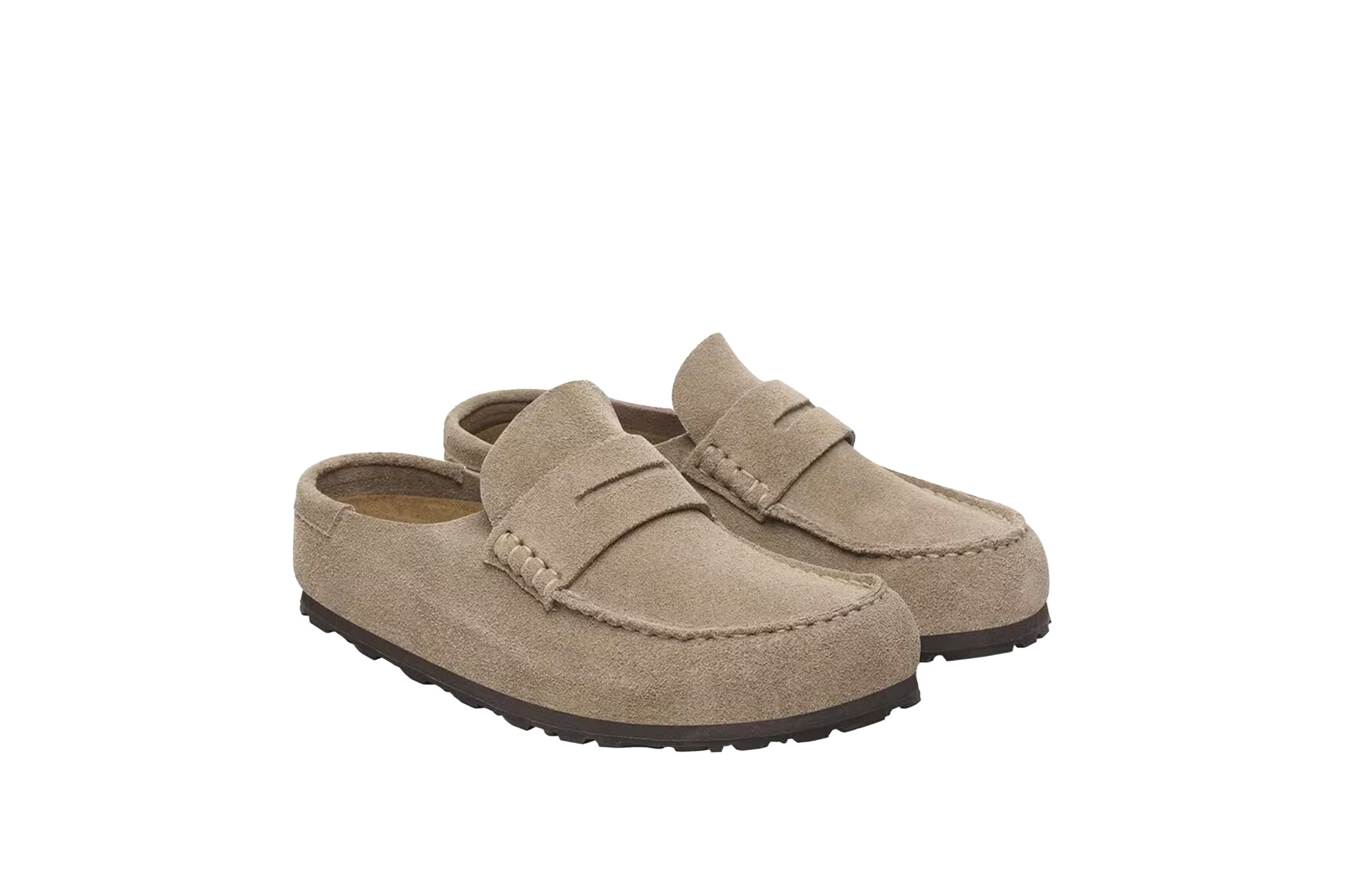 Birkenstock Naples Wrapped Suede Taupe