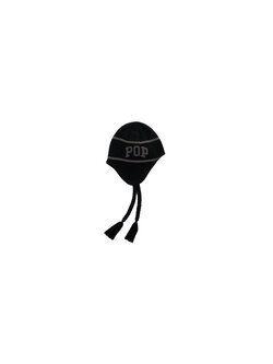 POP Trading Company Earflap Beanie Black Charcoal