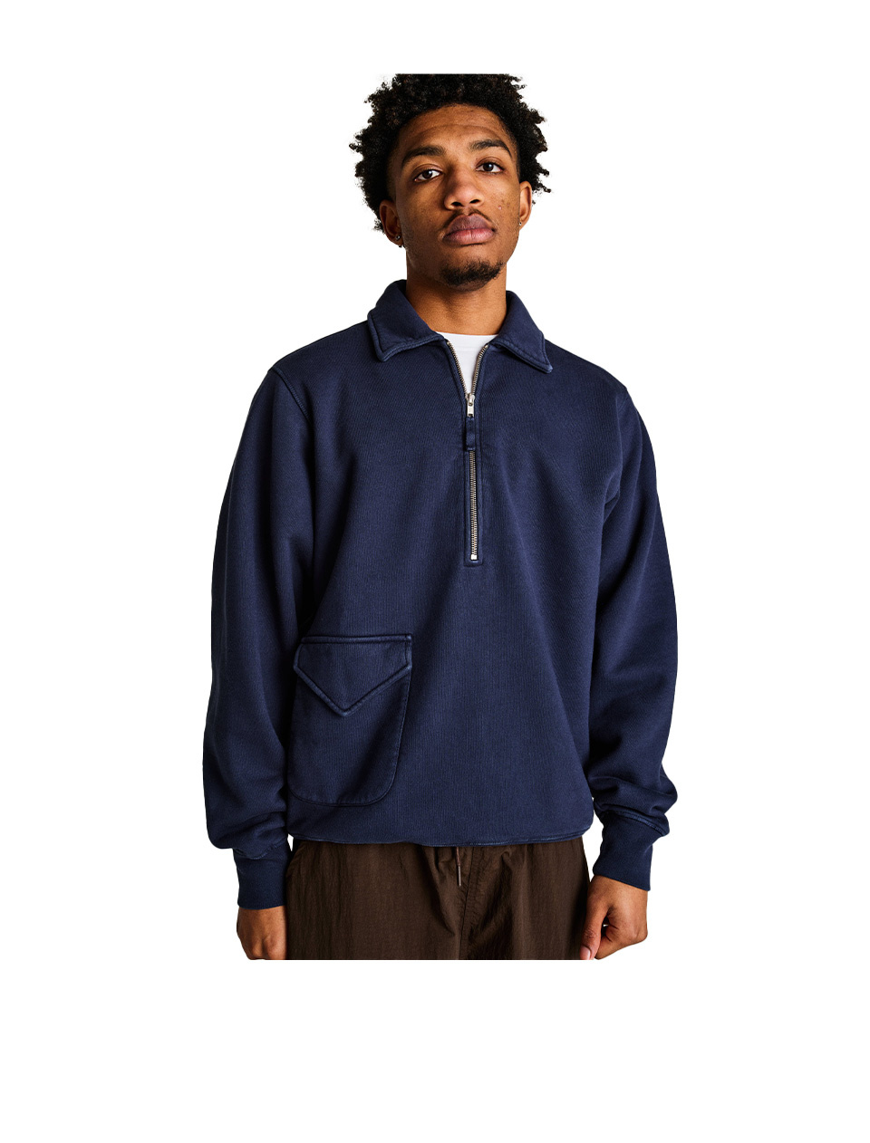 POP Trading Company Halfzip Sweat Navy