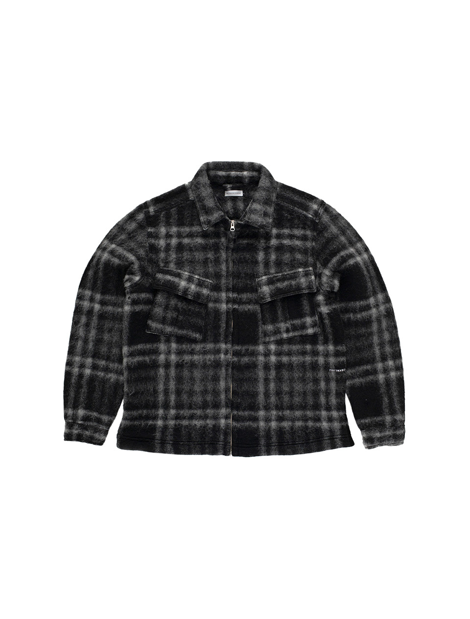 POP Trading Company Checked Wool Shirt Jacket