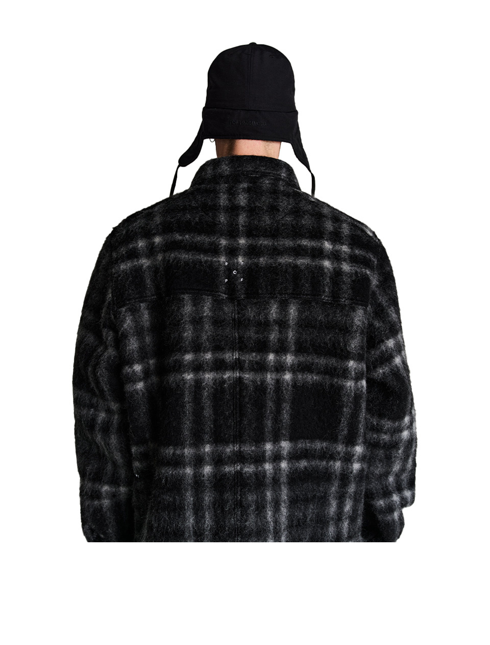 POP Trading Company Checked Wool Shirt Jacket