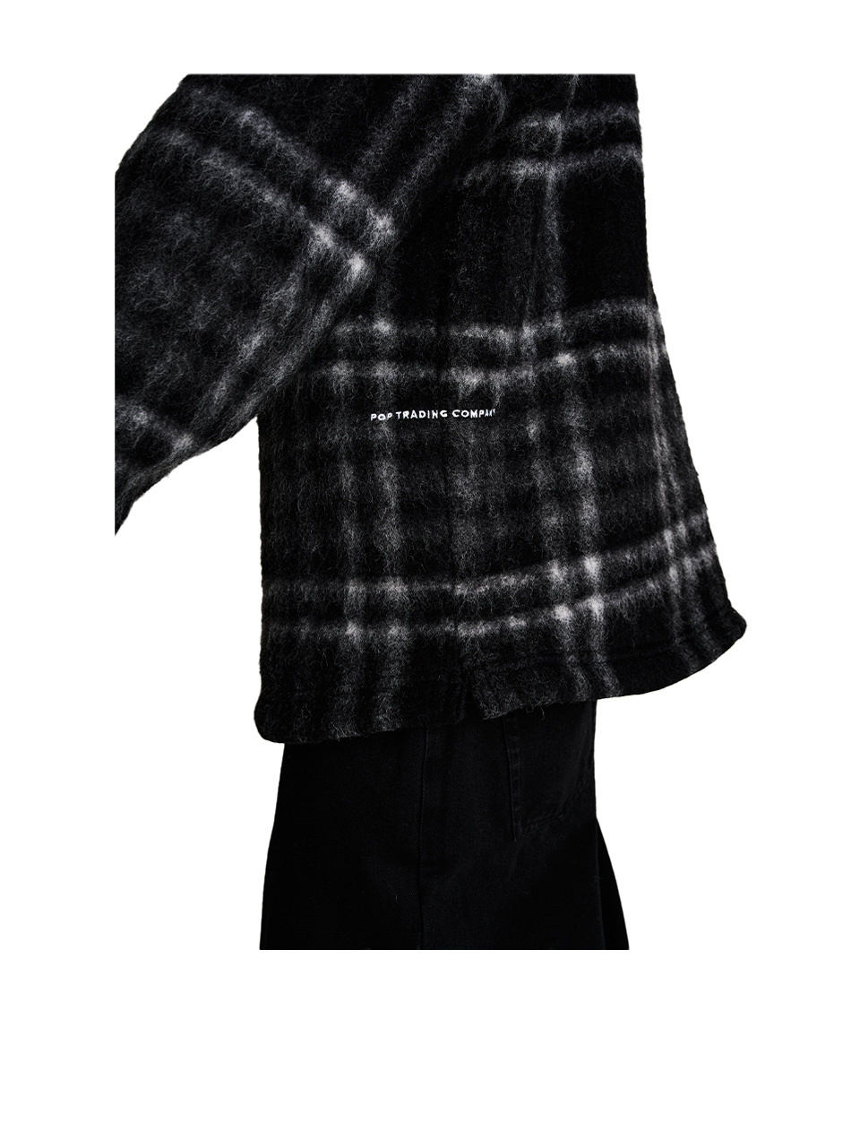 POP Trading Company Checked Wool Shirt Jacket