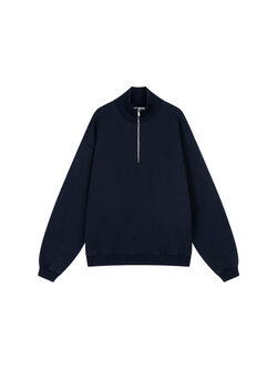 The Savage Report Half-Zip Crewneck Navy