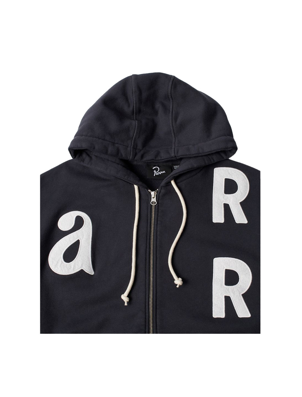 By Parra World Salad Zip Hooded Sweatshirt Dark Navy