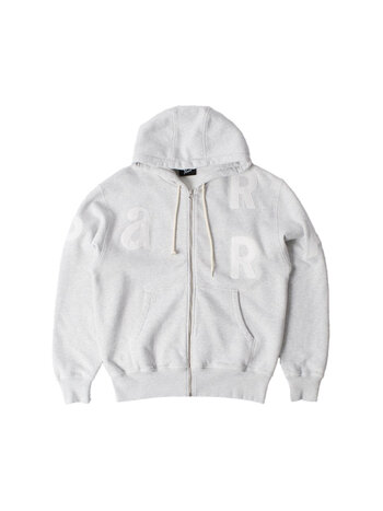 By Parra World Salad Zip Hooded Sweatshirt Heather Grey