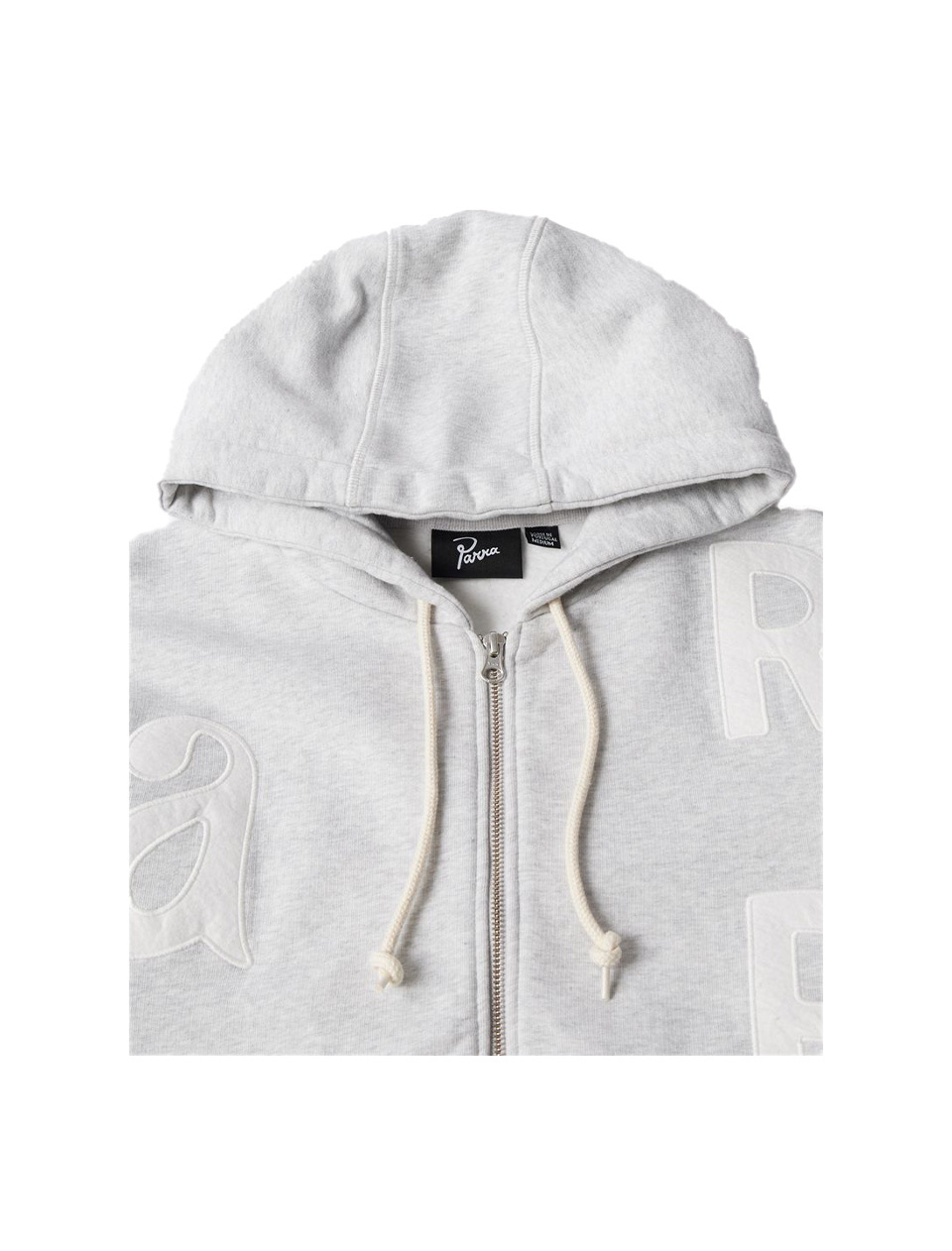 By Parra World Salad Zip Hooded Sweatshirt Heather Grey