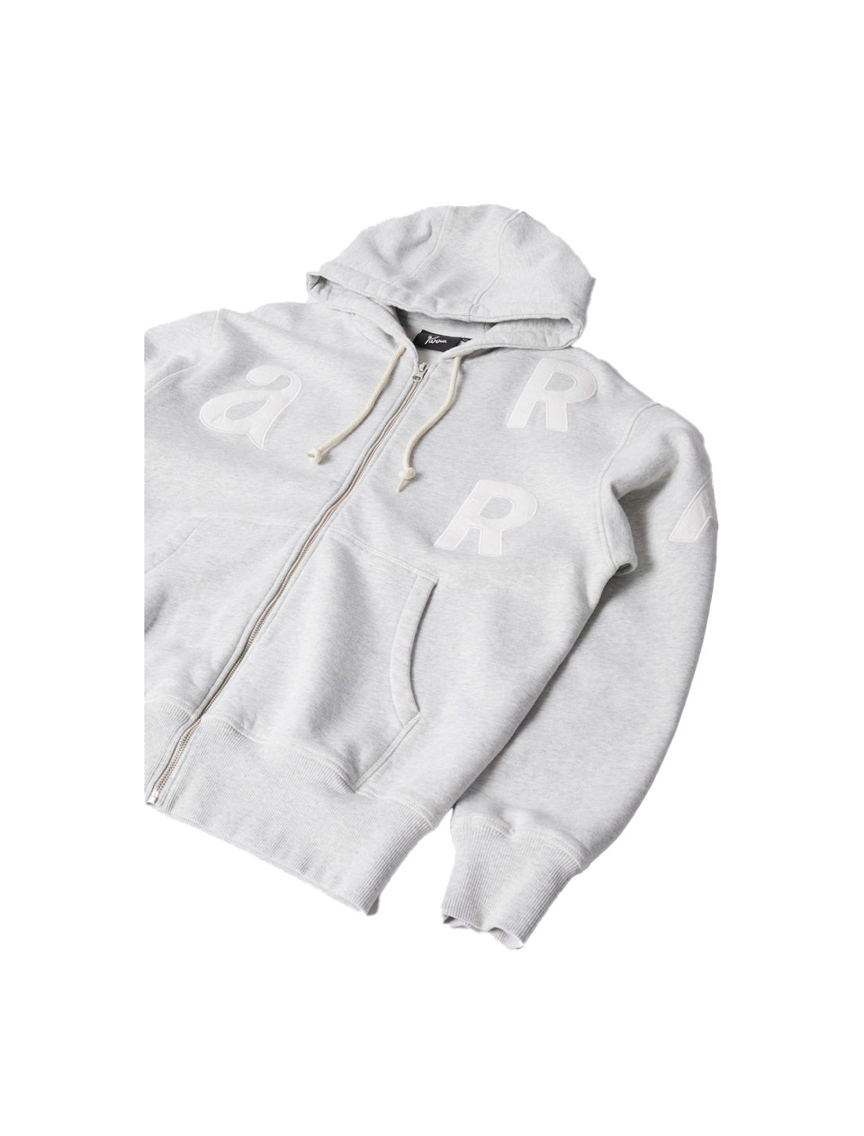 By Parra World Salad Zip Hooded Sweatshirt Heather Grey