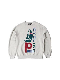 By Parra Sail Bike Crew Neck Sweatshirt Heather Grey