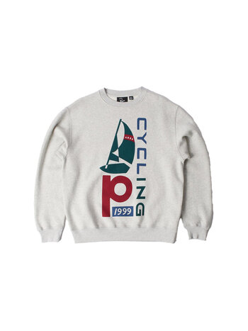 By Parra Sail Bike Crew Neck Sweatshirt Heather Grey