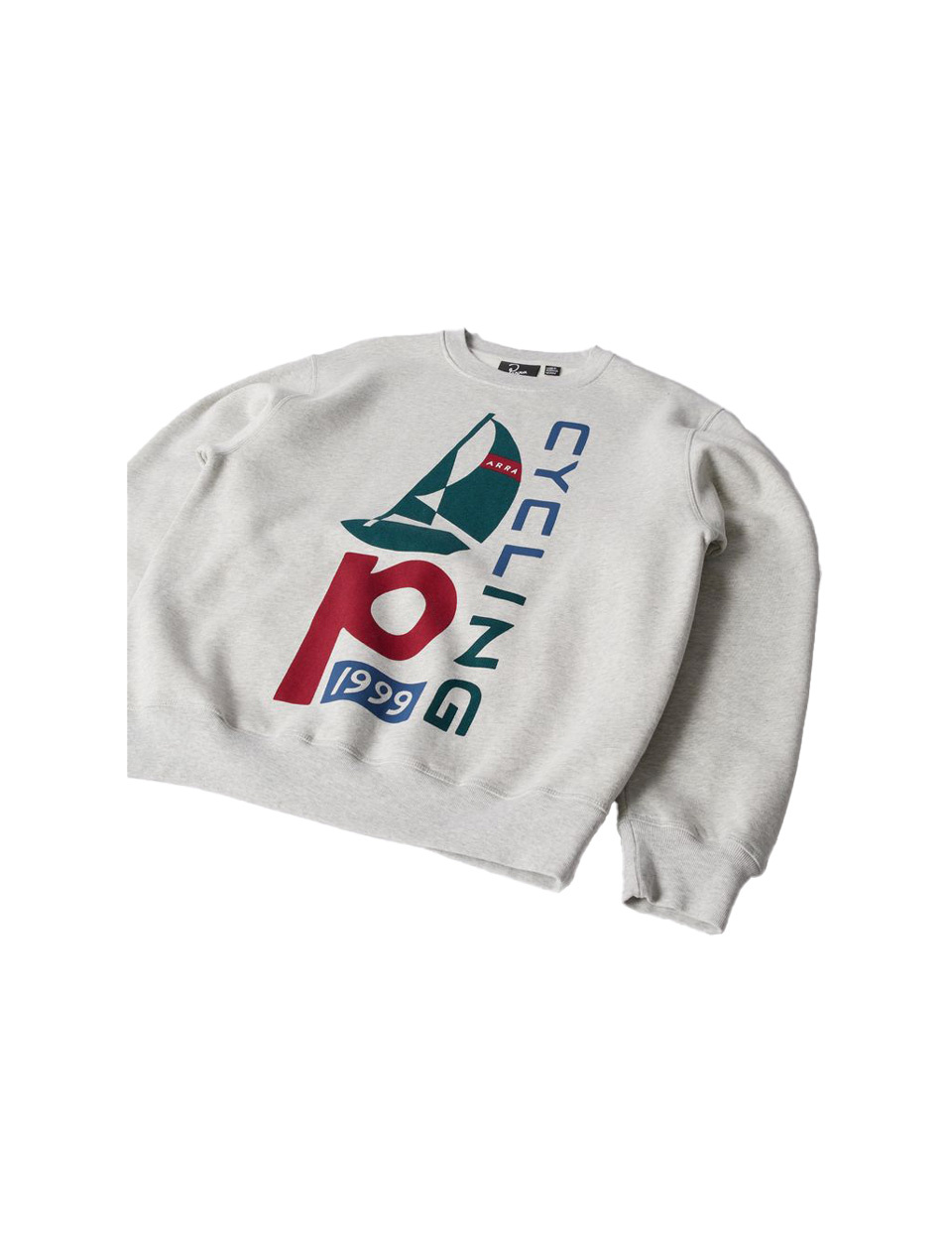 By Parra Sail Bike Crew Neck Sweatshirt Heather Grey