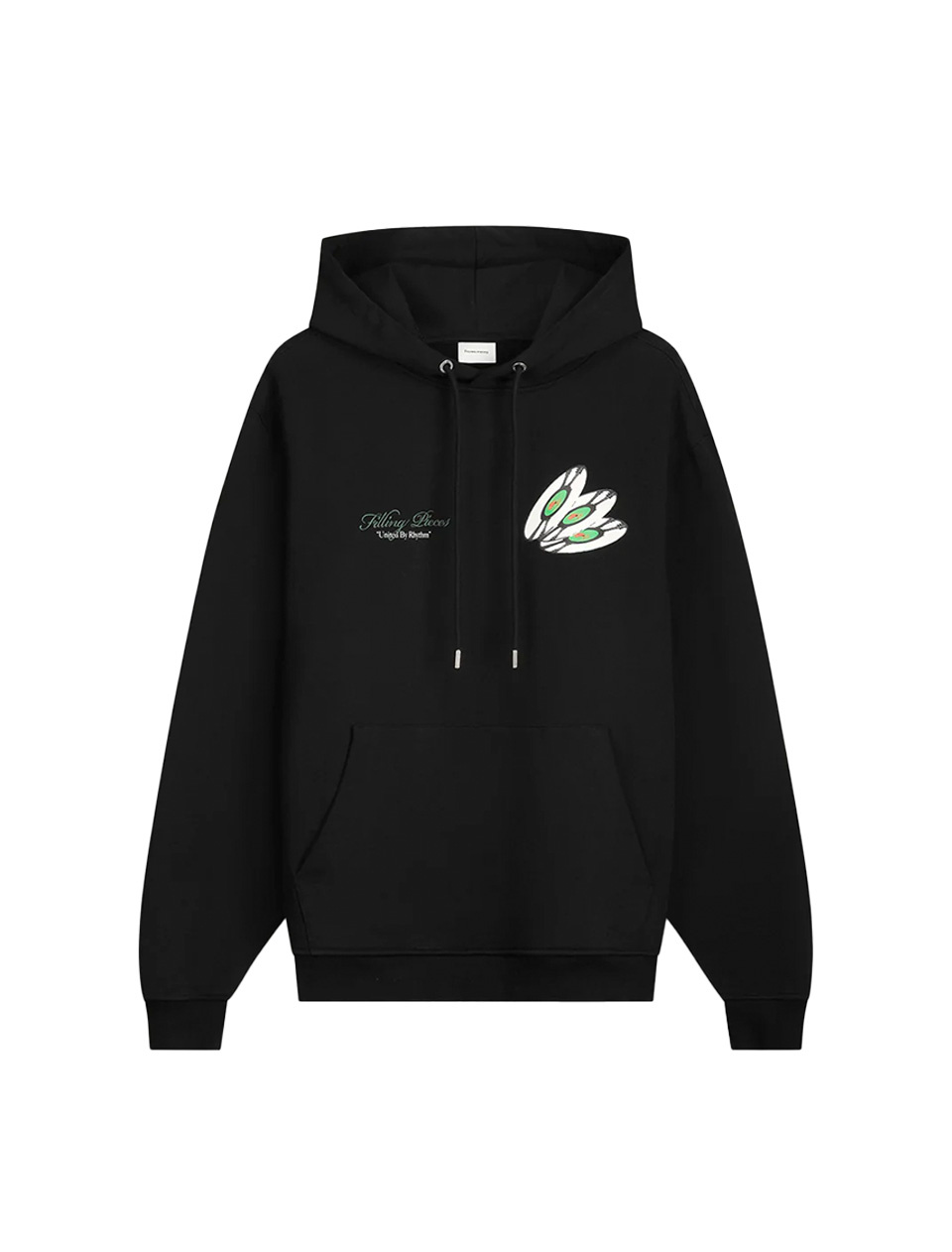 Filling Pieces Hoodie DJ Black