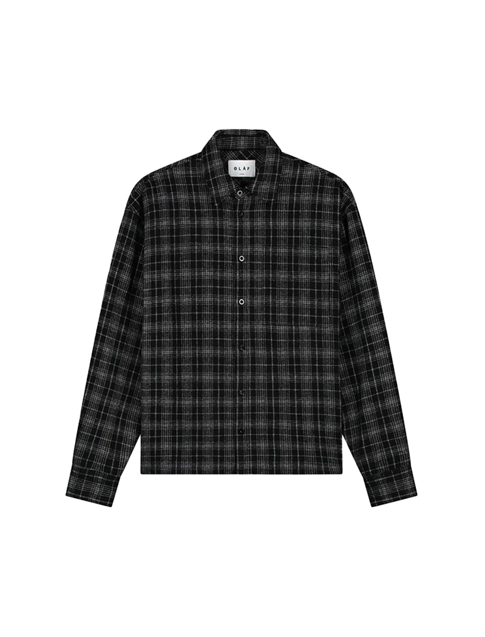 OLAF Plaid Boxy Shirt Charcoal