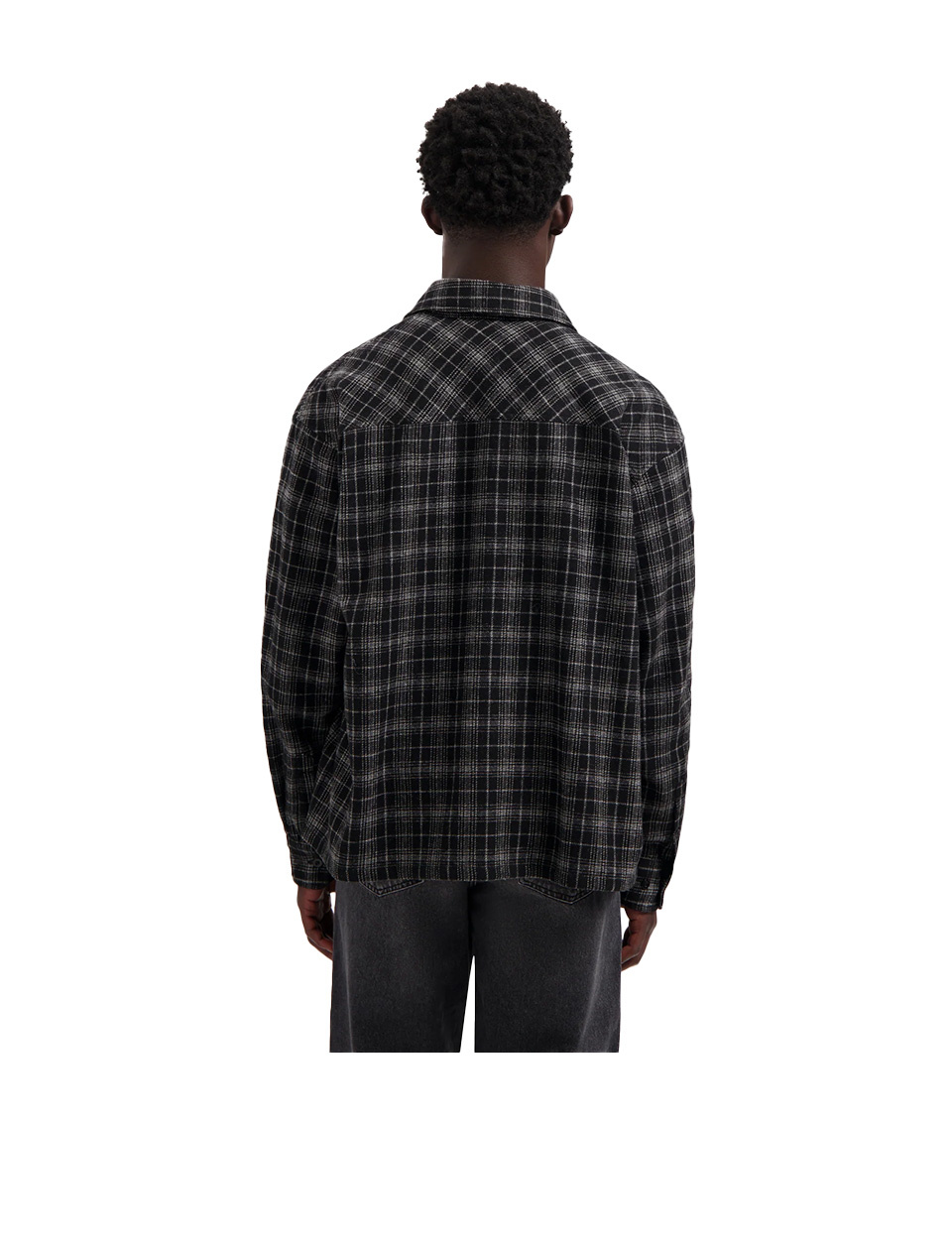 OLAF Plaid Boxy Shirt Charcoal