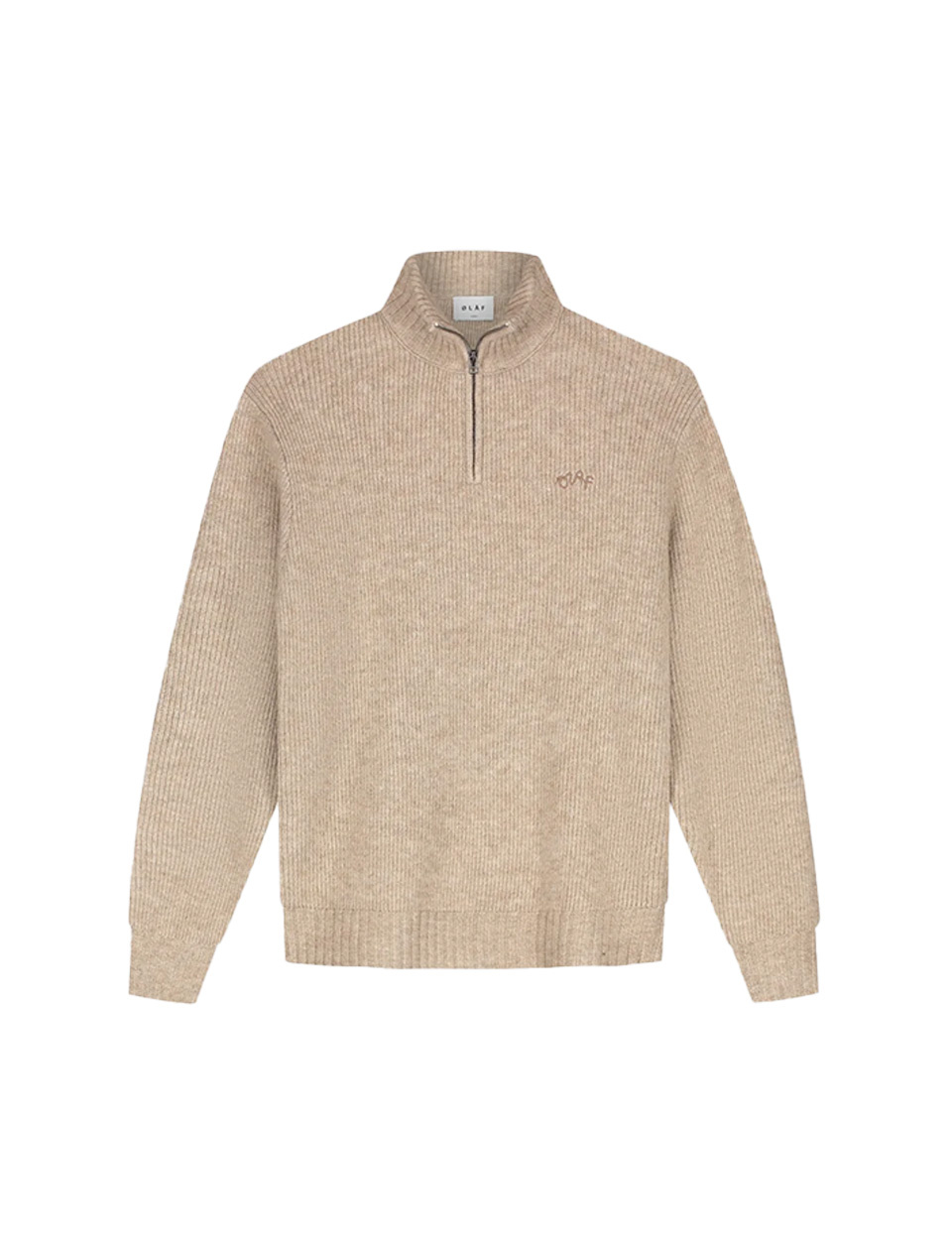 OLAF Signature Knitted Zip Mock Hemp