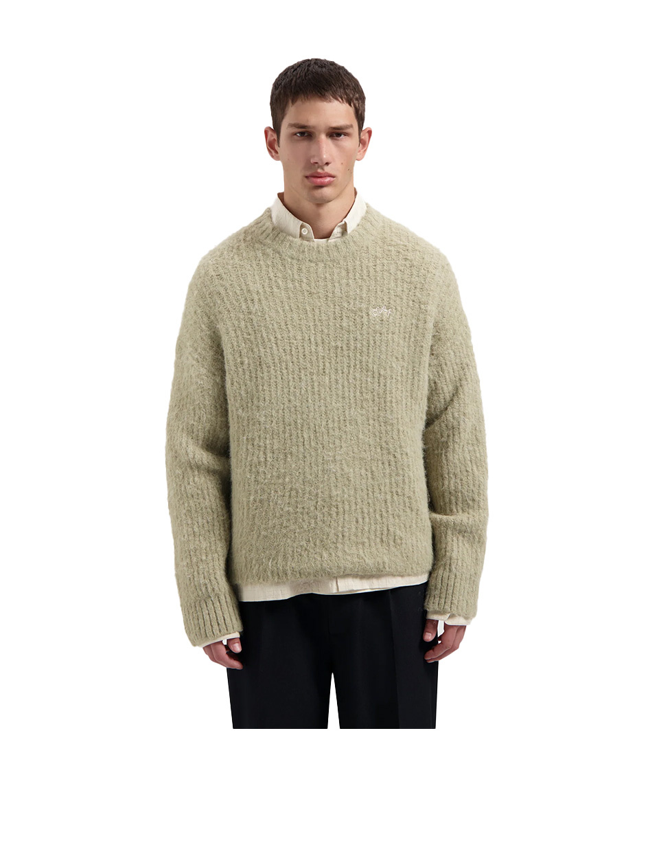 OLAF Hairy Knitted Crewneck Hemp