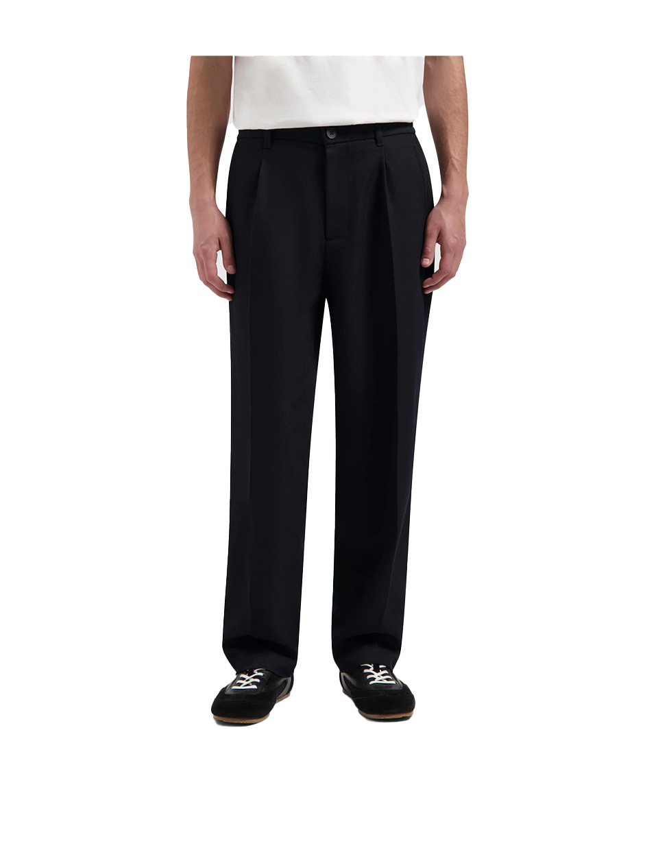OLAF Regular Twill Pleated Pant Charcoal