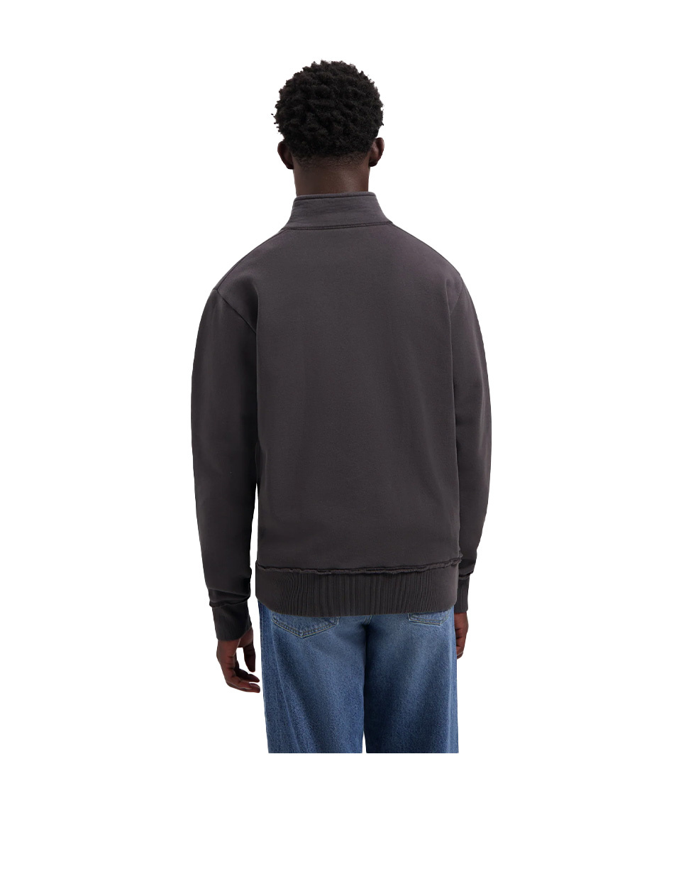 OLAF Signature Zip Mock Charcoal