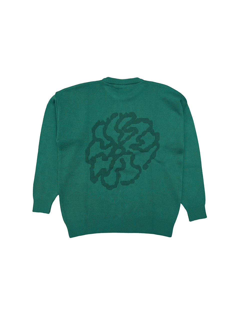 Nowadays Magazine Trippy Flower Crewneck Knitwear Dark Green