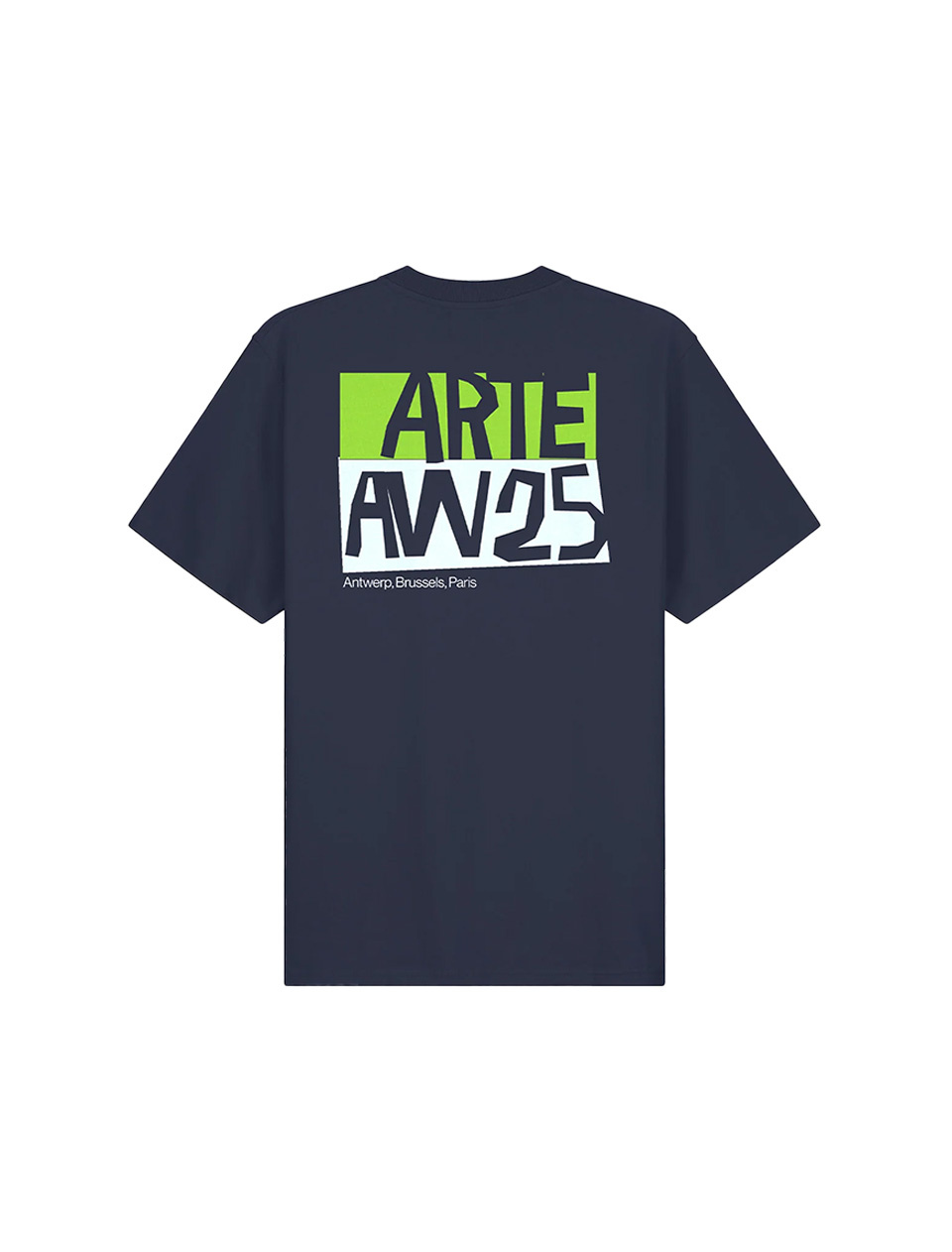 Arte Antwerp Cut Out Print T-Shirt Navy