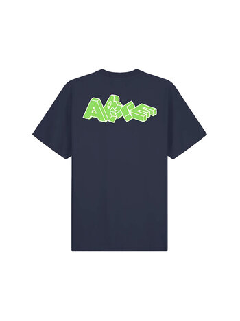 Arte Antwerp Blocks Print T-Shirt Navy