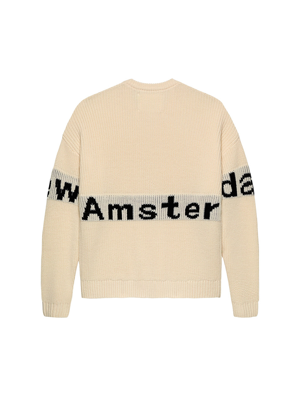 New Amsterdam Surf Association Name Crew Knit Ecru Black
