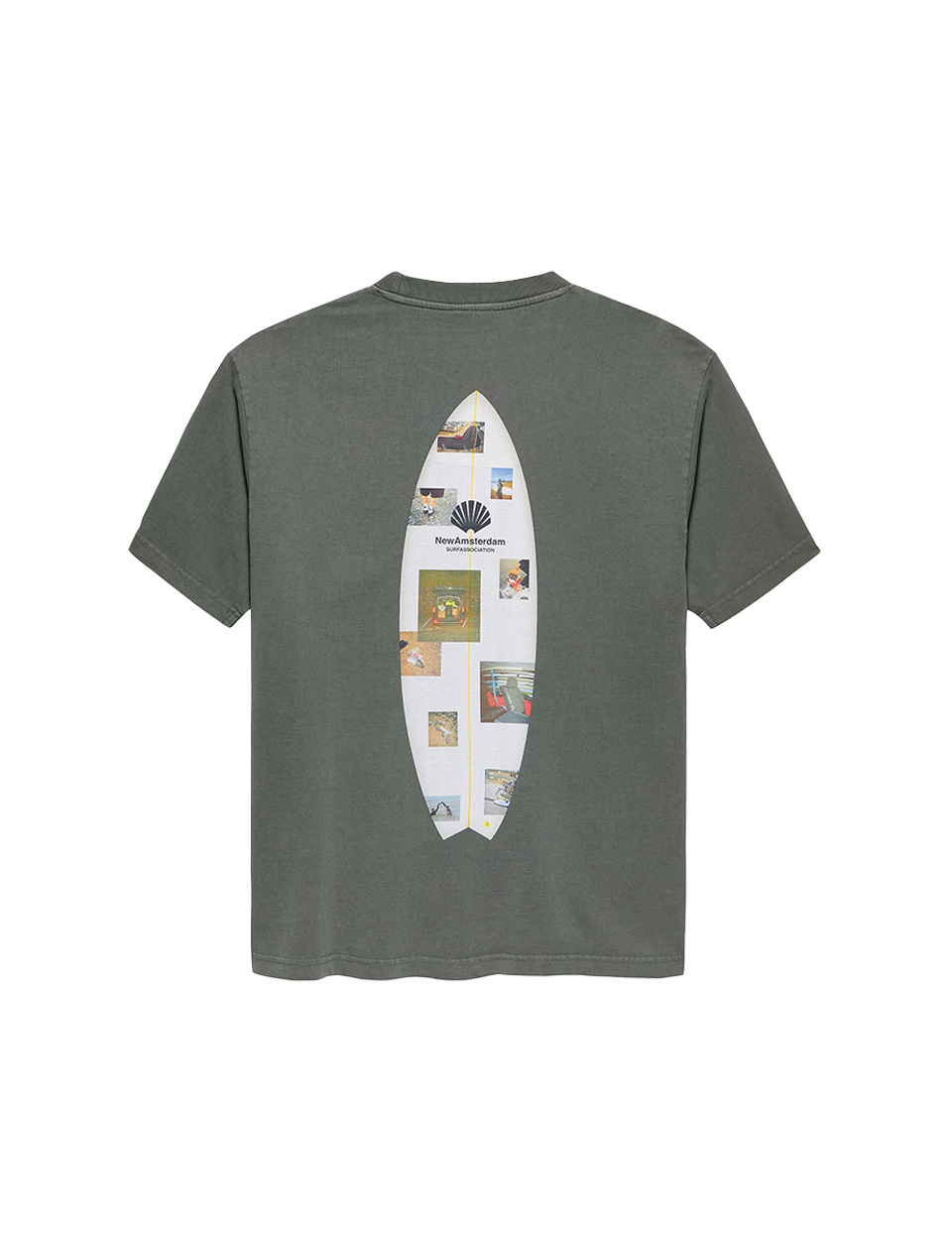 New Amsterdam Surf Association Surf Zine Tee Shark Green