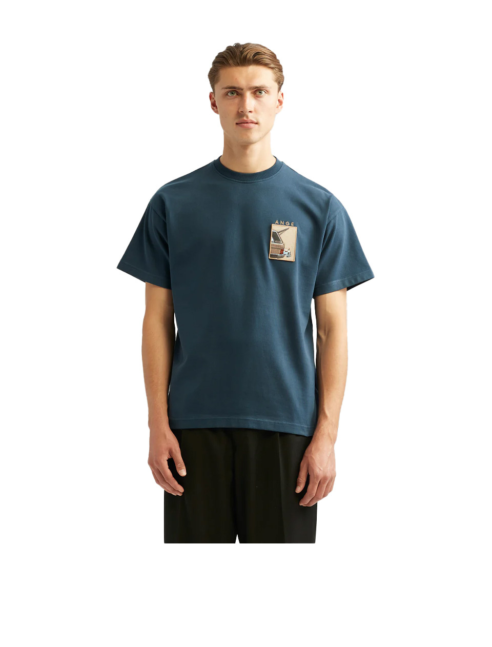 Ange Projects Wine Drive Patch Tee Navy