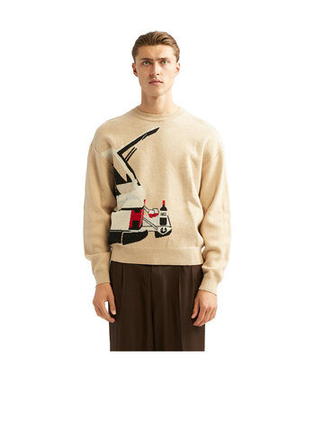 Ange Projects Wine Drive Knit Sweater Sand