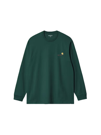 Carhartt WIP L/S American Script T-Shirt Dark Fir
