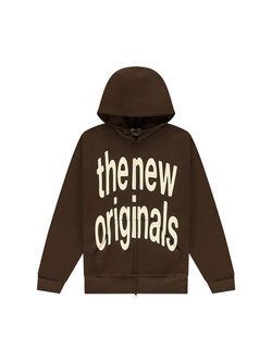 The New Originals Big Logo Zip Up Hoodie Acid Brown