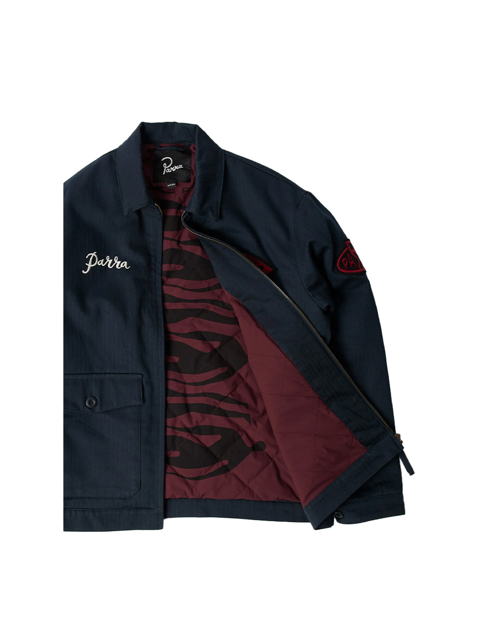 By Parra Pumping Gas Jacket Navy Blue