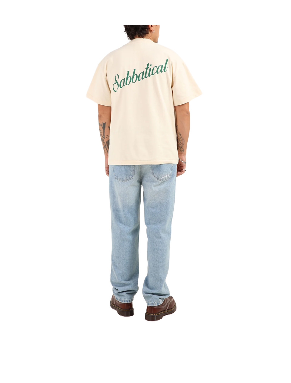 Sabbatical Script Logo T-Shirt Vanilla