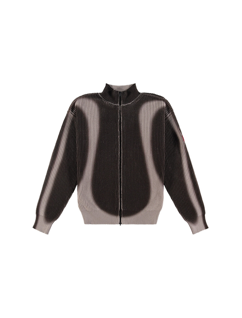 The New Originals Fisherman Curve Zip Up Sweater Acid Brown Cream