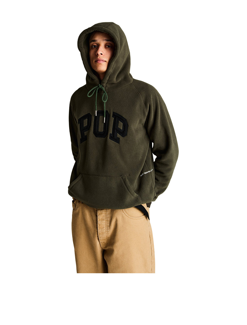 POP Trading Company Arch Hooded Sweat Duffel Green