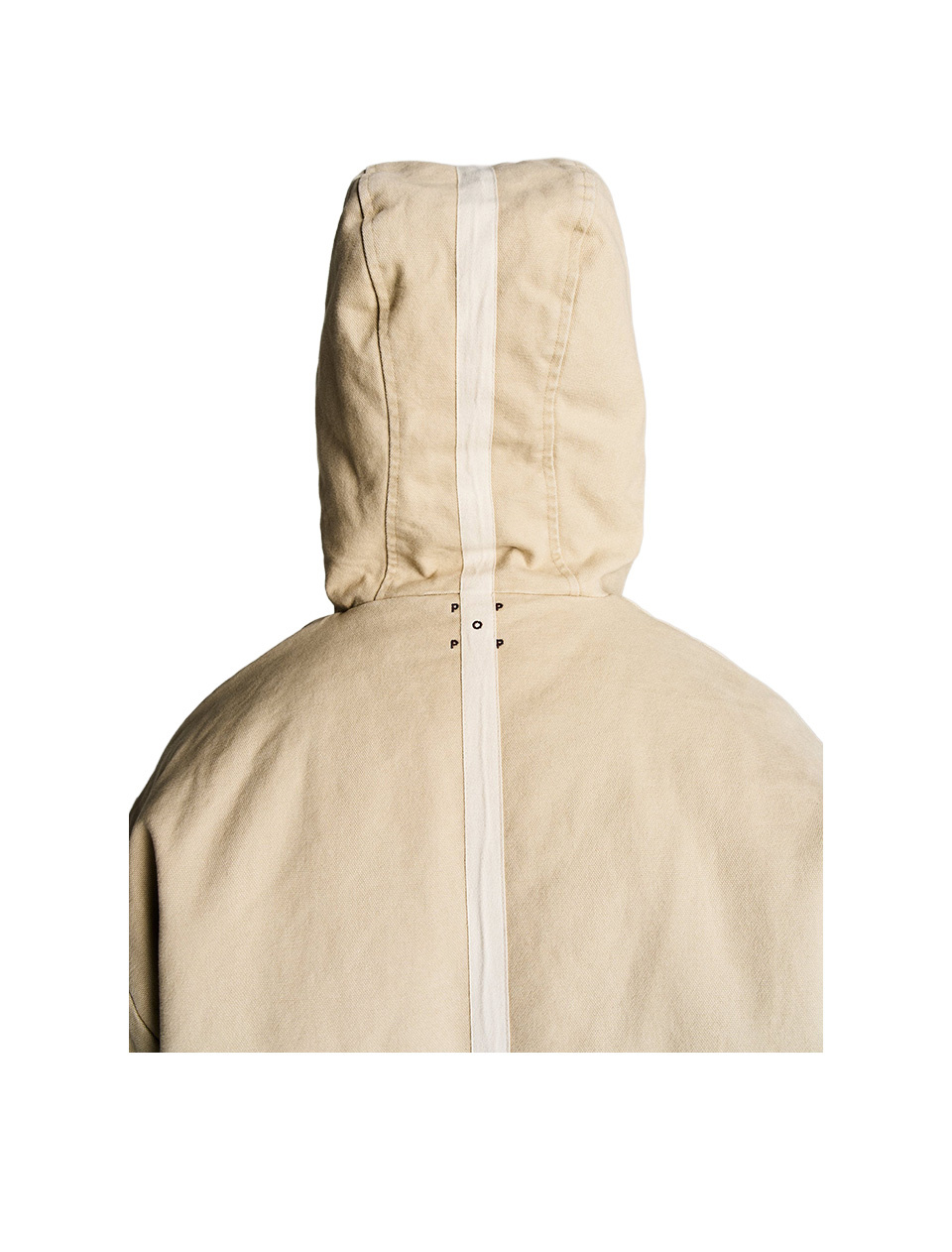 POP Trading Company Hooded Flight Jacket White Pepper