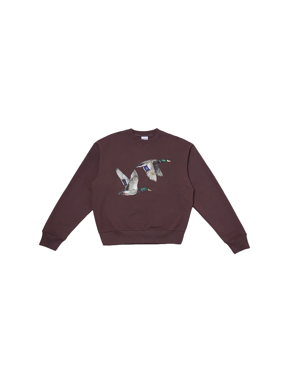 Sabbatical Ducks Crewneck Button Brown
