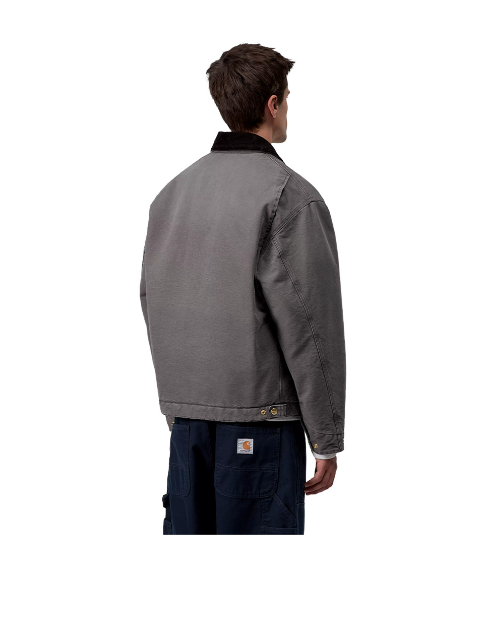 Carhartt WIP OG Detroit Jacket Graphite Black Stone Canvas